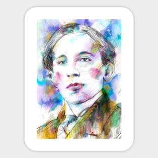 PAUL ELUARD watercolor portrait Sticker